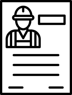 Çalışma Anlaşması simgesi, vektör basit illüstrasyon