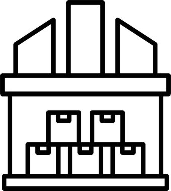 Depo simgesi, vektör basit illüstrasyon