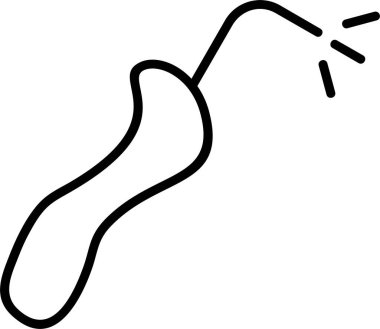 Kaynak Meşalesi simgesi, vektör basit illüstrasyon