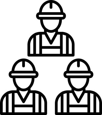 İşçi Rozeti simgesi, vektör basit illüstrasyon