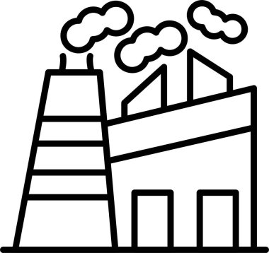 Yapı alanı simgesi, vektör basit illüstrasyon