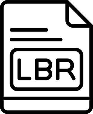 LBR dosya simgesi, vektör basit illüstrasyon