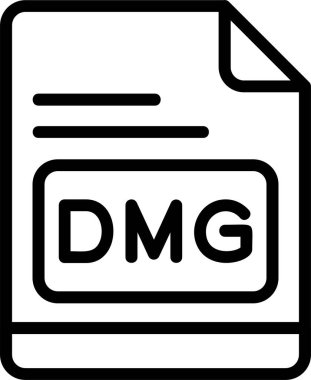DMG dosya simgesi, vektör basit illüstrasyon