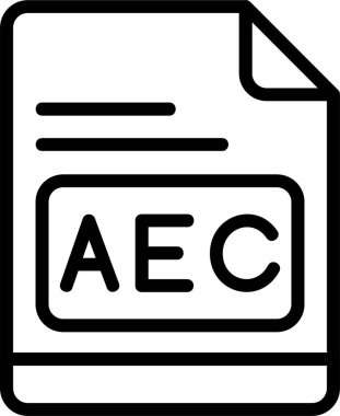 AEC simgesi, vektör basit illüstrasyon