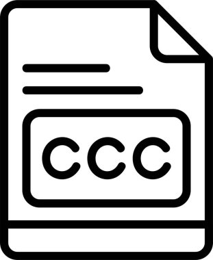 CCC simgesi, vektör basit illüstrasyon
