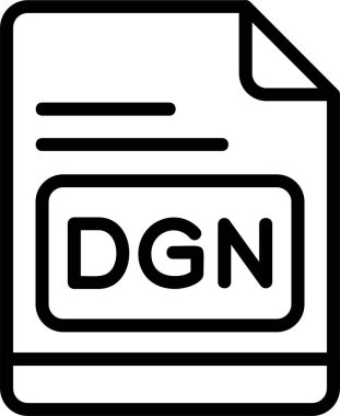 DGN dosya simgesi, vektör basit illüstrasyon