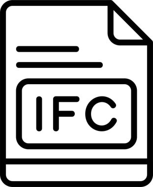 IFC simgesi, vektör basit illüstrasyon