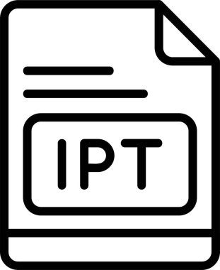 IPT dosya simgesi, vektör basit illüstrasyon