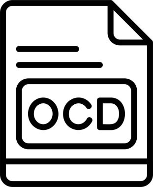 OCD simgesi, vektör basit illüstrasyon
