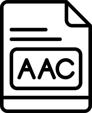 AAC simgesi, vektör basit illüstrasyon