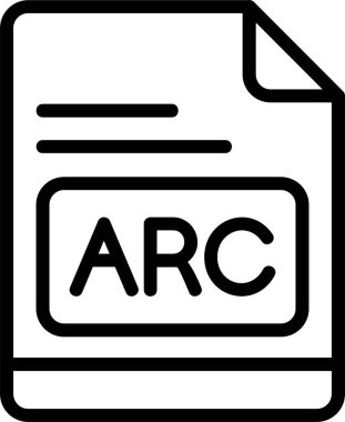 ARC dosya simgesi, vektör basit illüstrasyon