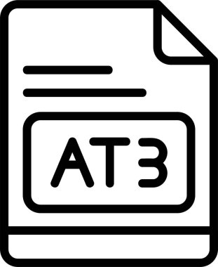 AT3 simgesi, vektör basit illüstrasyon