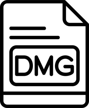 DMG dosya simgesi, vektör basit illüstrasyon