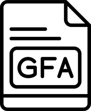GFA simgesi, vektör basit illüstrasyon