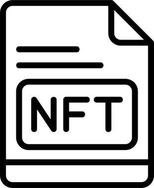 NTF simgesi, vektör basit illüstrasyon