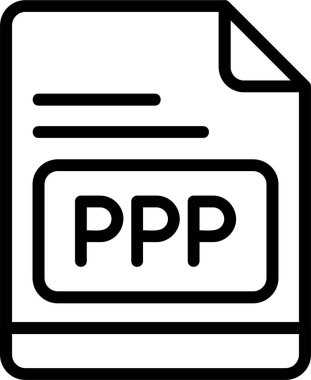 PPP simgesi, vektör basit illüstrasyon