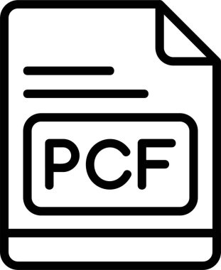 PCF simgesi, vektör basit illüstrasyon
