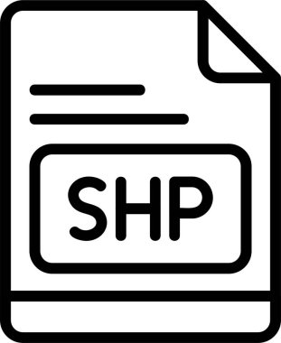 SHP dosya simgesi, vektör basit illüstrasyon