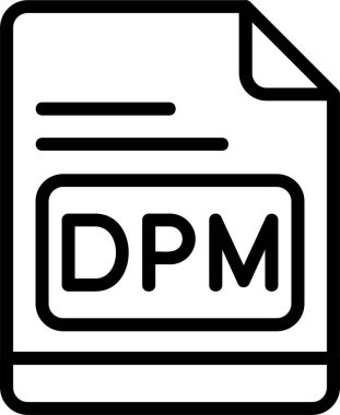 DPM dosya simgesi, vektör basit illüstrasyon