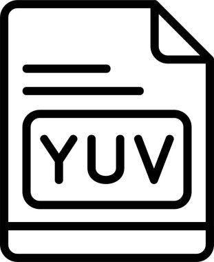 YUV simgesi, vektör basit illüstrasyon