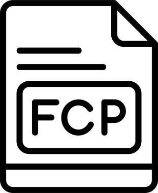 FCP simgesi, vektör basit illüstrasyon