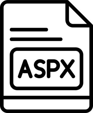 ASPX simgesi, vektör basit illüstrasyon