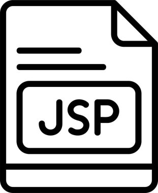 JSP dosya simgesi, vektör basit illüstrasyon