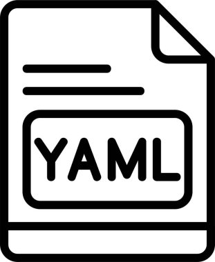 YAML dosya simgesi, vektör basit illüstrasyon