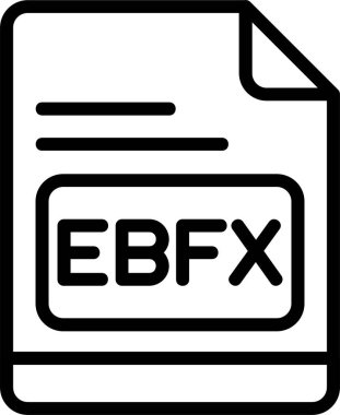 EBFX dosya simgesi, vektör basit illüstrasyon