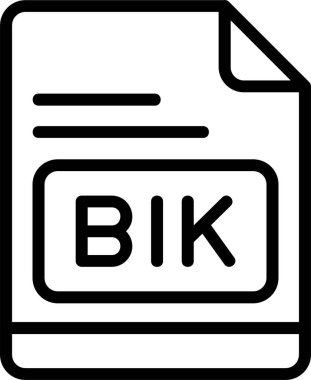 BIK simgesi, vektör basit illüstrasyon
