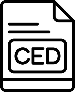 CED simgesi, vektör basit illüstrasyon
