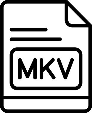 MKV simgesi, vektör basit illüstrasyon