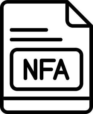 NFA simgesi, vektör basit illüstrasyon