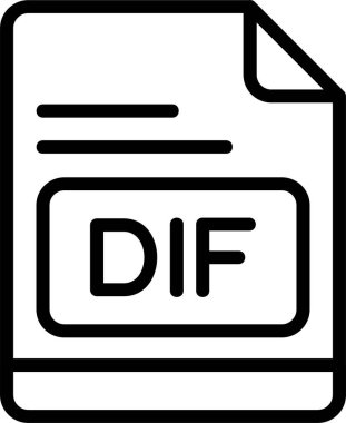 DIF simgesi, vektör basit illüstrasyon