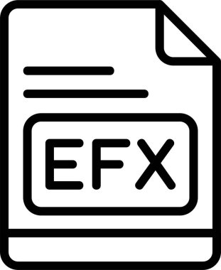 EFX dosya simgesi, vektör basit illüstrasyon