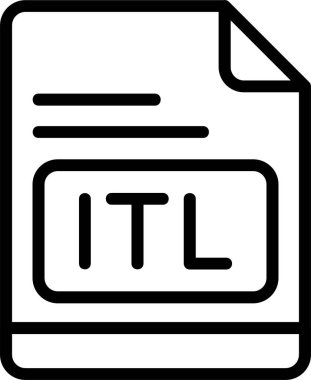 ITL simgesi, vektör basit illüstrasyon