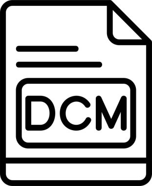 DCM simgesi, vektör basit illüstrasyon 