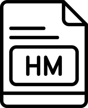 HM simgesi, vektör basit illüstrasyon 