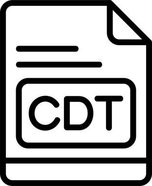 CDT dosya simgesi, vektör basit illüstrasyon