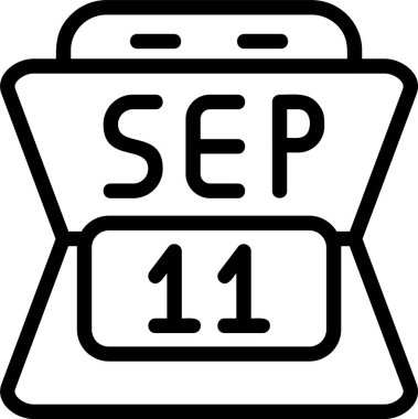 11 Eylül tarihi. Web simgesi basit illüstrasyon