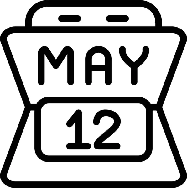 12 Mayıs tarihli. Web simgesi basit illüstrasyon