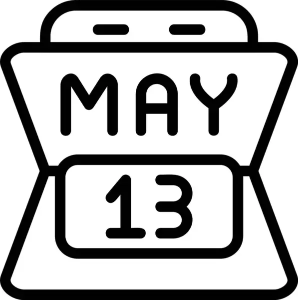 13 Mayıs tarihli. Web simgesi basit illüstrasyon