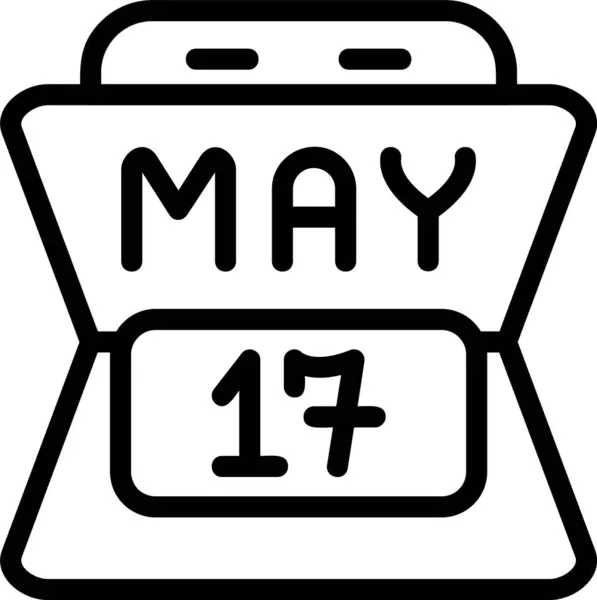 17 Mayıs tarihli. Web simgesi basit illüstrasyon