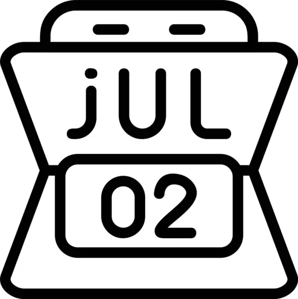 Temmuz 02. Web simgesi basit illüstrasyon