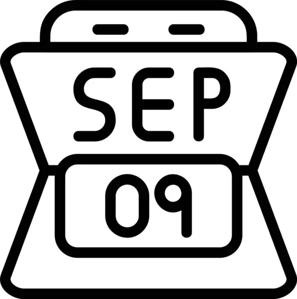 Eylül 09. Web simgesi basit illüstrasyon