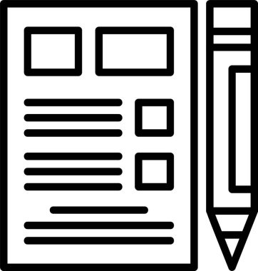 Sınav. Web simgesi basit illüstrasyon