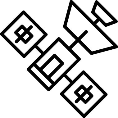 Uydu simgesi, vektör basit illüstrasyon