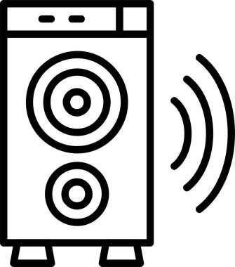 Sözcü simgesi, vektör basit illüstrasyon