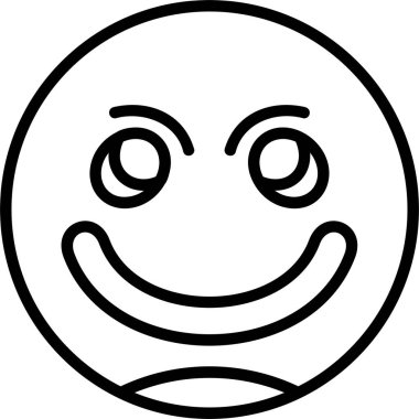 Gülen Yüz simgesi, vektör basit illüstrasyon