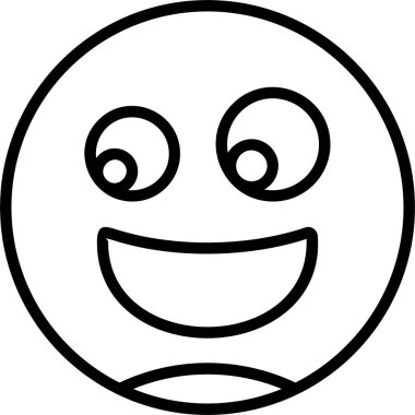 Rolling Eyes simgesi ile yüz, vektör basit illüstrasyon